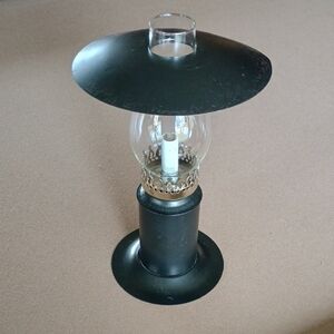 Vintage Black and Brass Lantern Table Accent